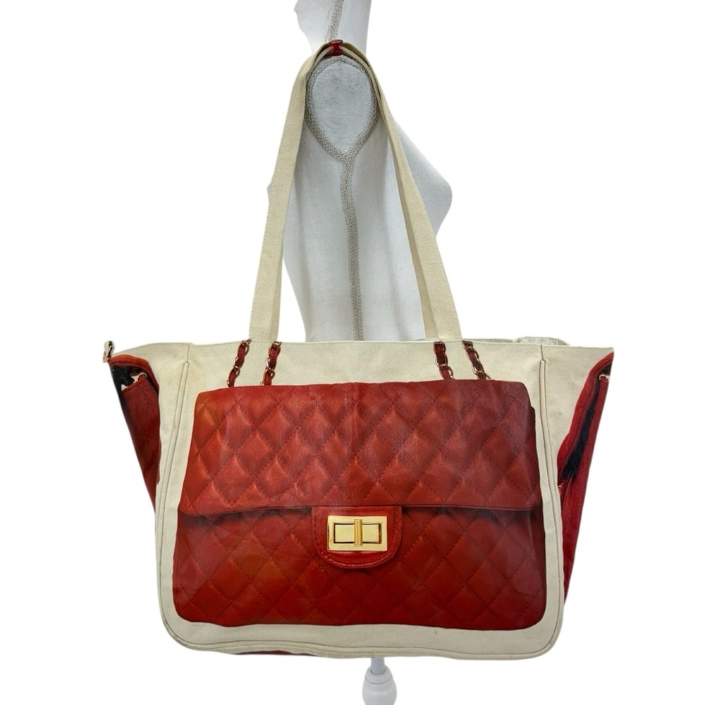 Thursday-Friday “Together” Canvas “Chanel”Tote LARGE - Picture 16 of 16